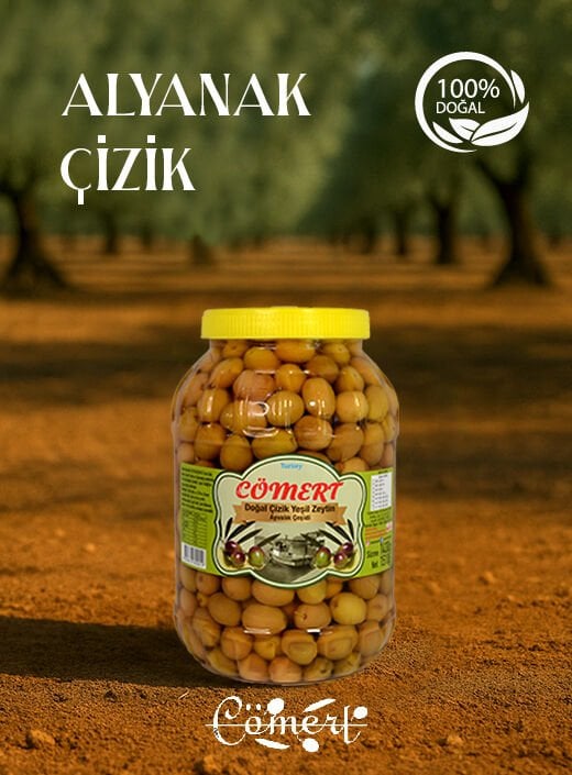 Doğal Alyanak Yeşil Zeytin 1.5 Kğ