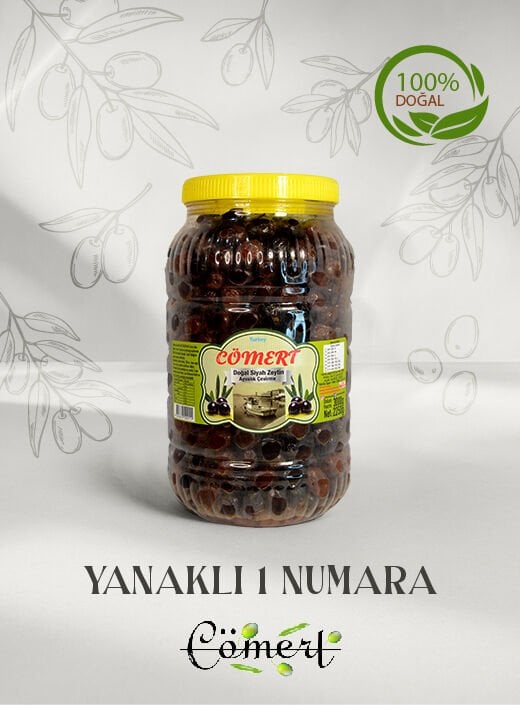 DOĞAL YANAKLI SİYAH ZEYTİN 1 NUM 2.5 KĞ