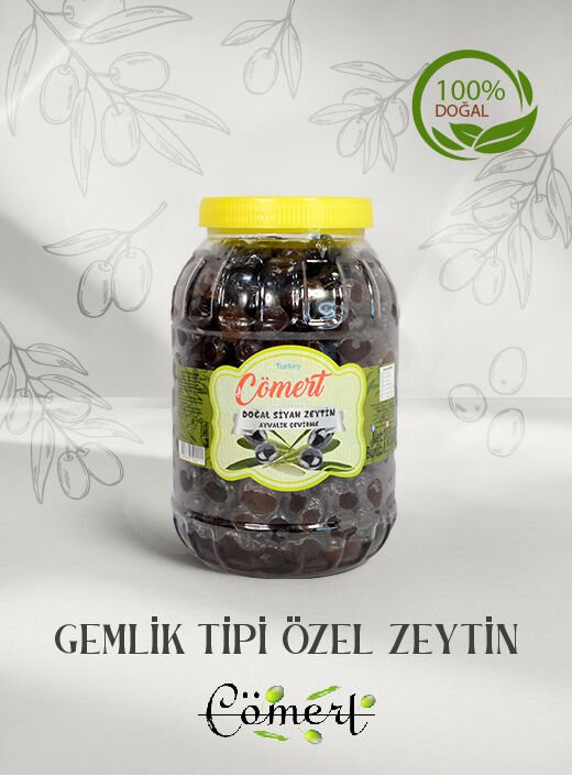 Gemlik Tipi Siyah Özel Zeytin 1.5 Kğ (2025-2026)